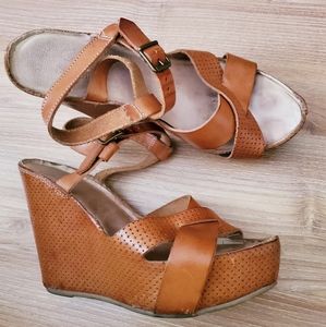 Sempre Di leather platform sandals